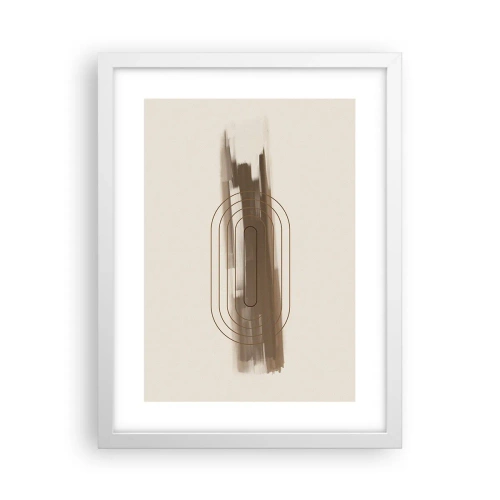 Affiche dans un cadre blanc - Poster - Parfum de gris - 30x40 cm