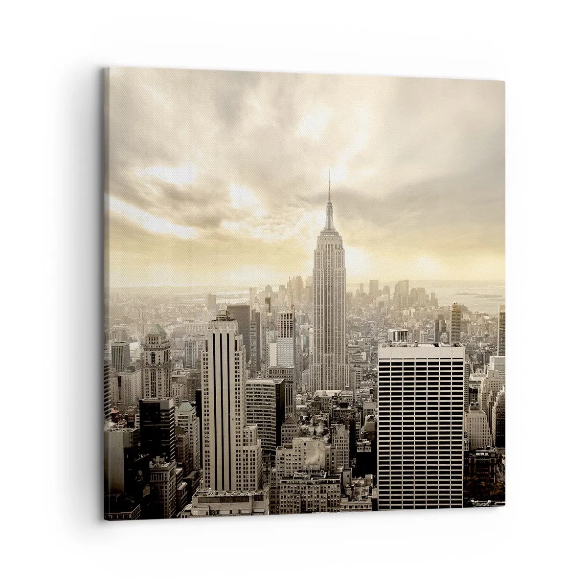 Impression sur toile - Image sur toile - New York tissé de gris - 50x50 cm