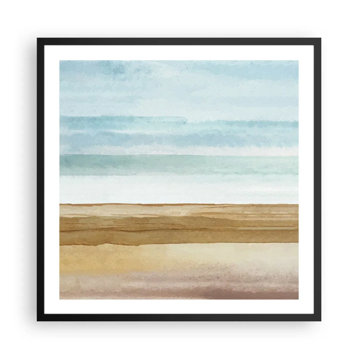 Affiche dans un cadre noir - Poster - Réconfort - 60x60 cm