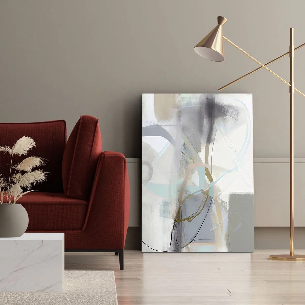 Impression sur toile - Image sur toile - Abstraction brumeuse - 55x100 cm