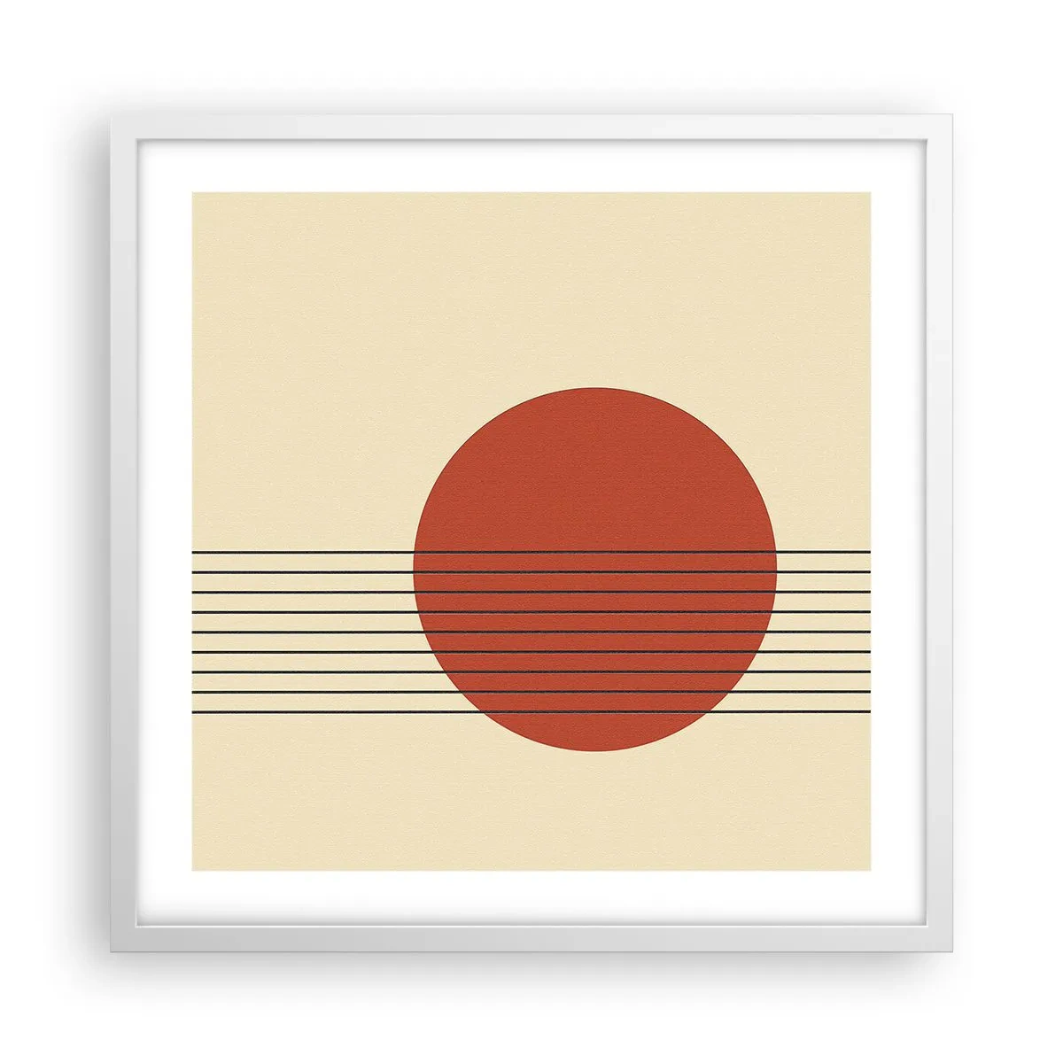 Affiche dans un cadre blanc - Poster - Aux alentours et plus loin - 50x50 cm