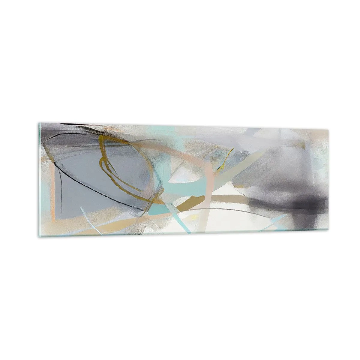 Impression sur verre - Image sur verre - Abstraction brumeuse - 90x30 cm