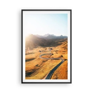 Affiche dans un cadre noir - Poster - Dans une vallée dorée - 61x91 cm
