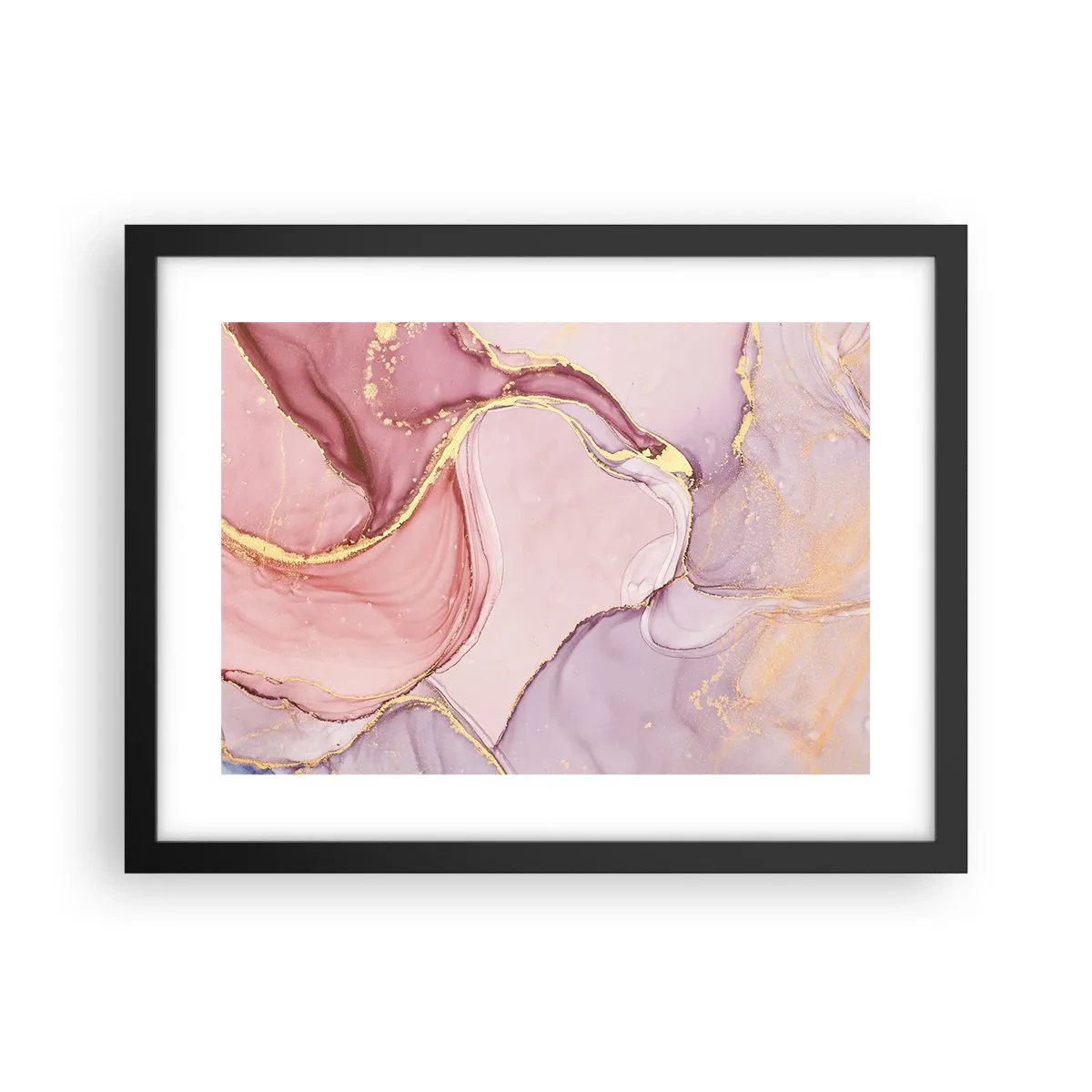 Affiche dans un cadre noir - Poster - Caresse de couleurs - 40x30 cm