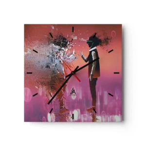 Horloge murale - Pendule murale - Pouvez-vous regarder à l'intérieur de vous-même ? - 40x40 cm