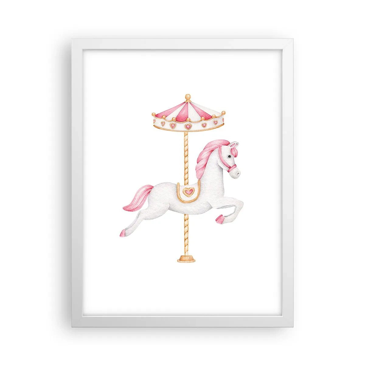 Affiche dans un cadre blanc - Poster - Les sabots en avant - 30x40 cm