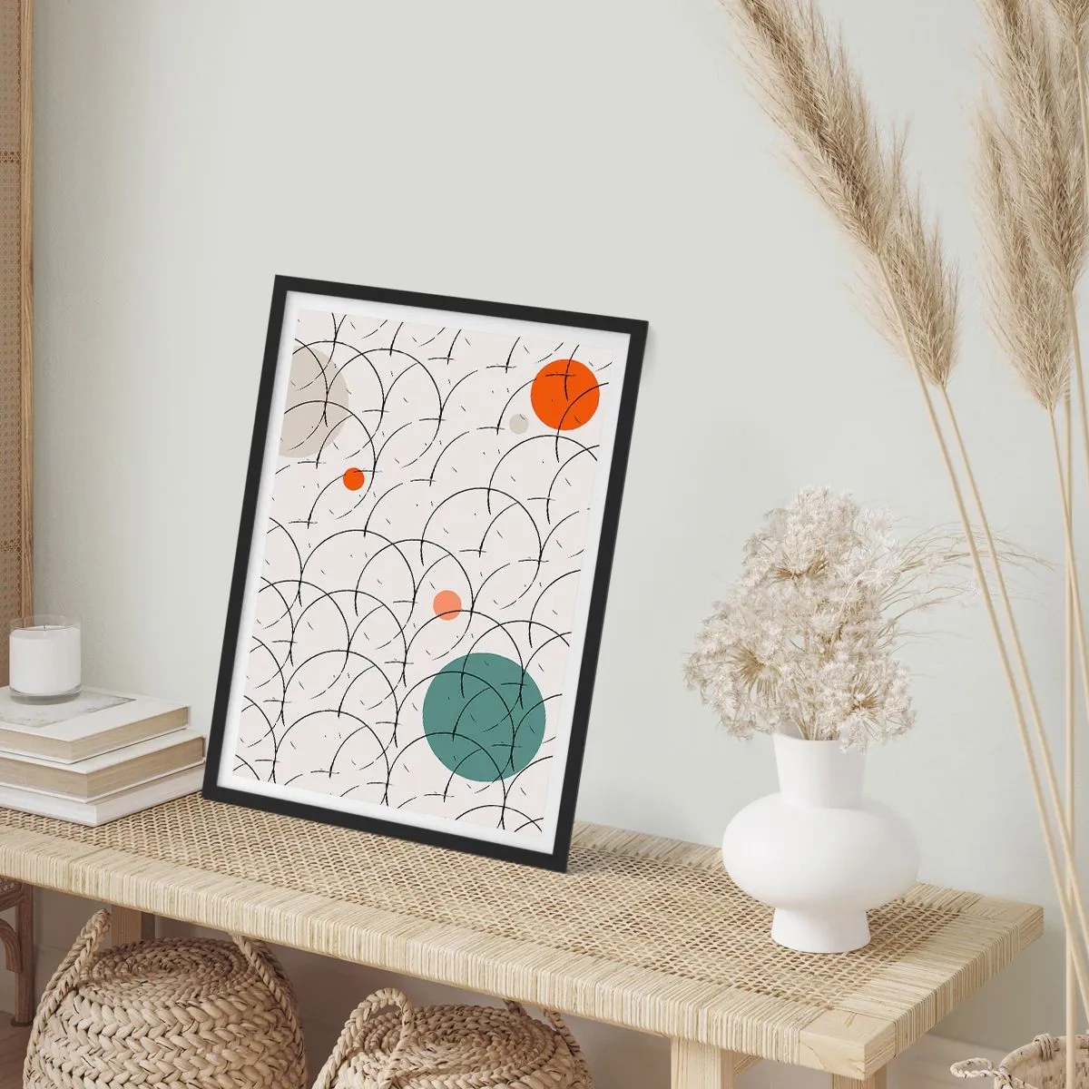 Affiche dans un cadre noir - Poster - Dans l'esprit pop art - 30x40 cm