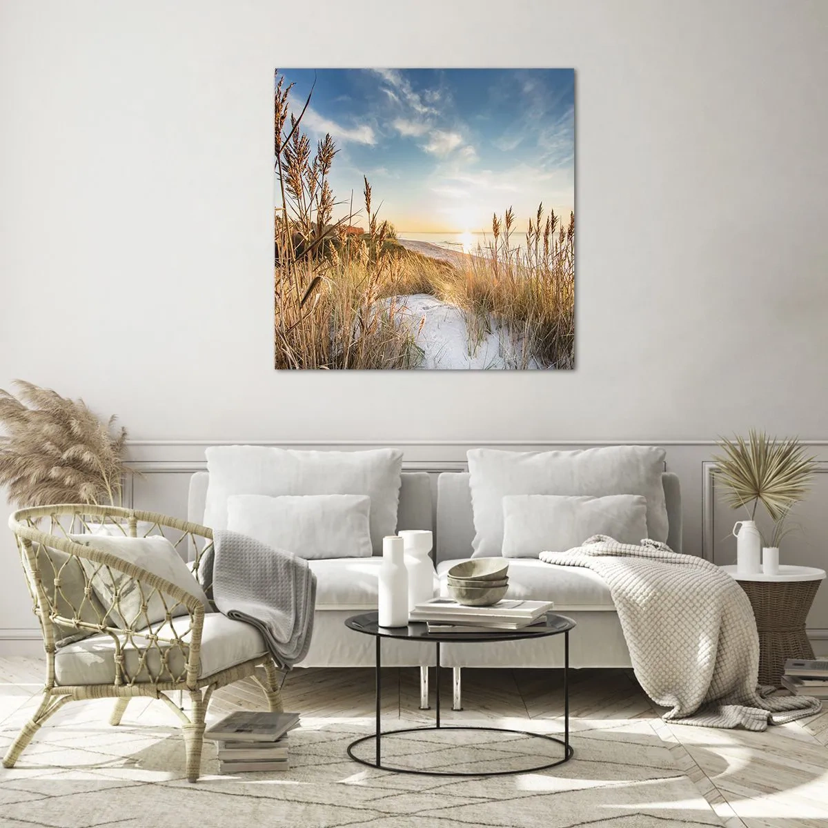 Impression sur verre - Image sur verre - Plage du nord - 60x60 cm