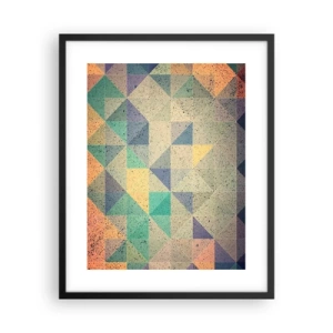 Affiche dans un cadre noir - Poster - République des triangles - 40x50 cm