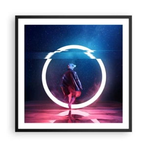 Affiche dans un cadre noir - Poster - Entre deux mondes - 60x60 cm