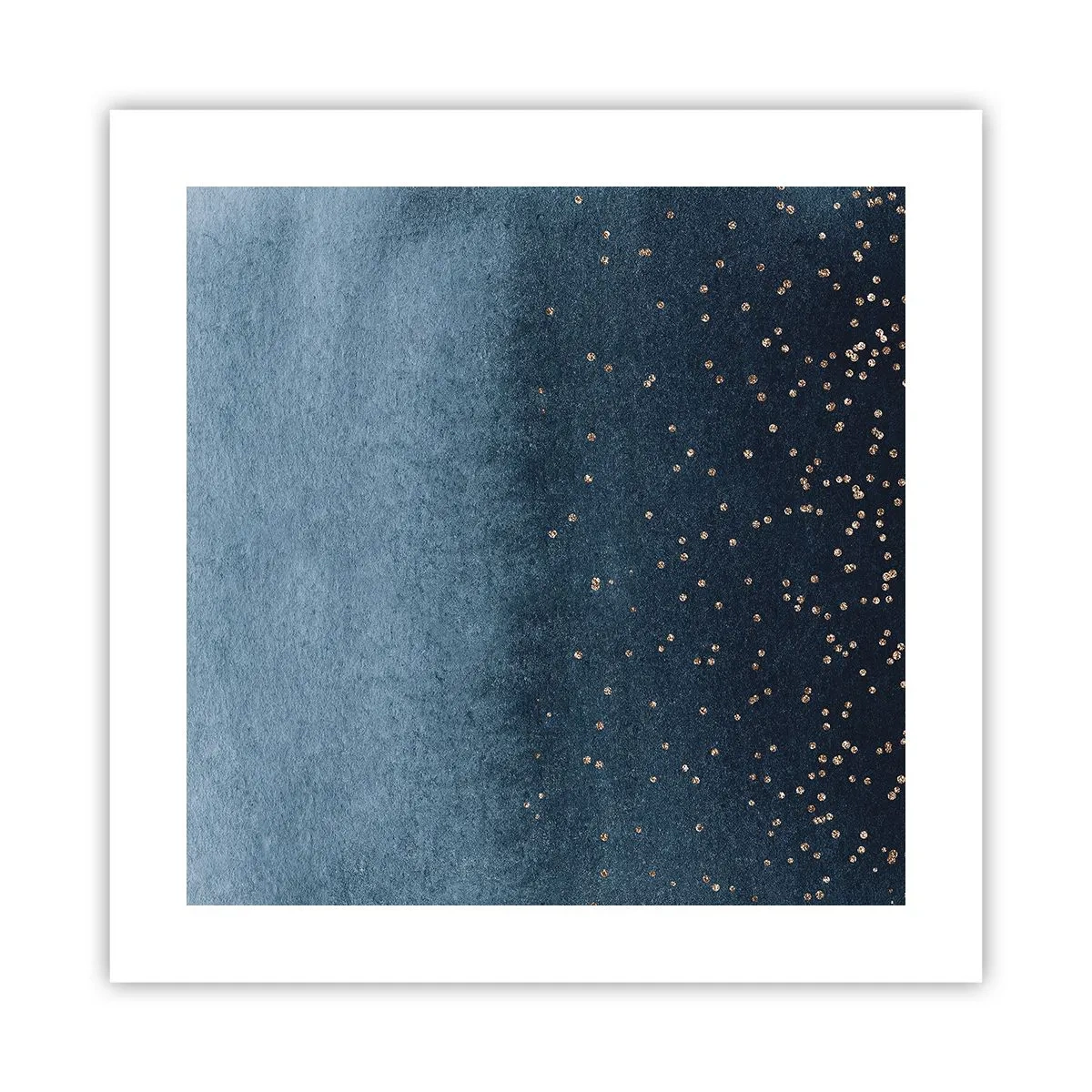 Affiche - Poster - Composition - phases bleues - 40x40 cm