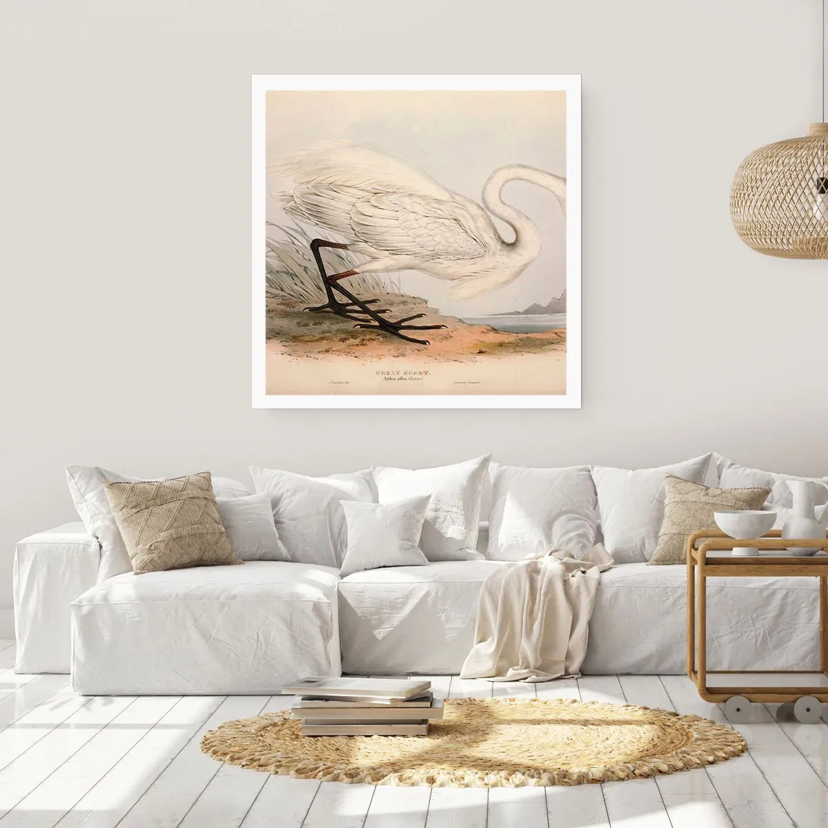 Affiche - Poster - Dame sur les joncs - 60x60 cm