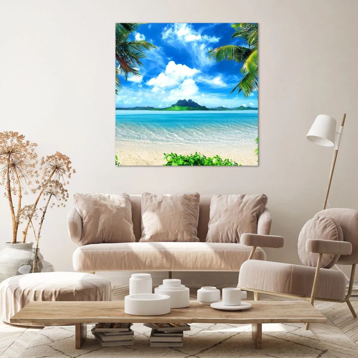 Impression sur toile - Image sur toile - L'azur des tropiques - 70x70 cm