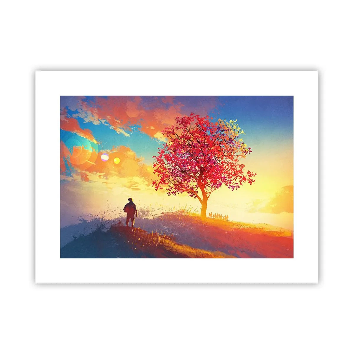 Affiche - Poster - Pèlerin à destination - 40x30 cm