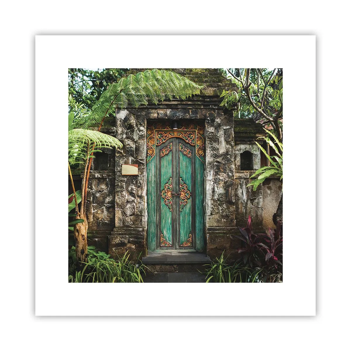 Affiche - Poster - Porte vers un monde exotique - 30x30 cm