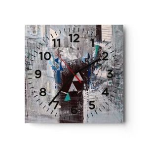 Horloge murale - Pendule murale - Ordre prioritaire des triangles - 40x40 cm