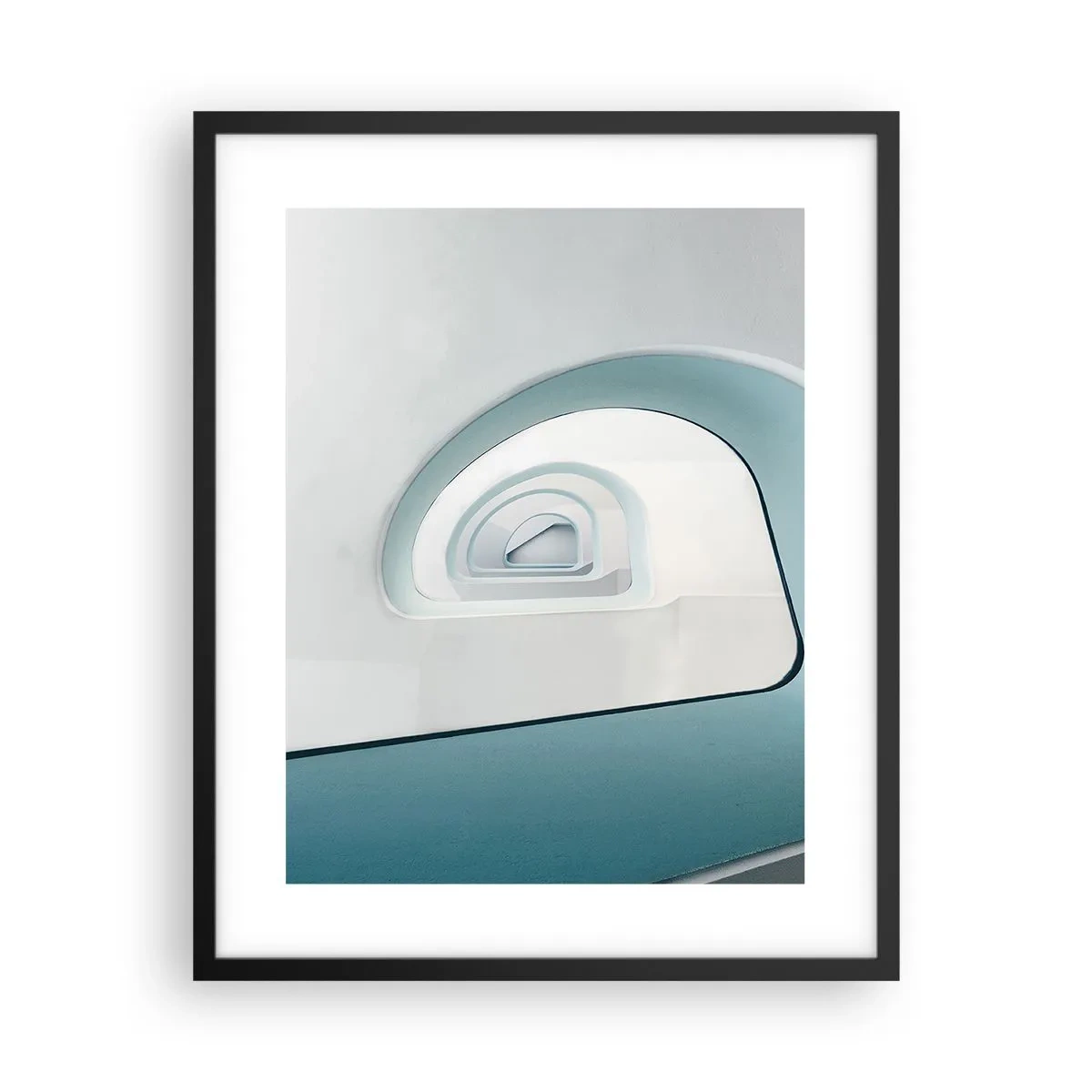 Affiche dans un cadre noir - Poster - Au profondeur du bleu - 40x50 cm