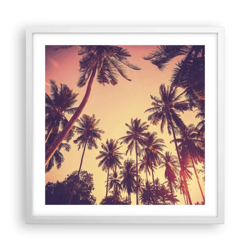 Affiche dans un cadre blanc - Poster - Variation tropicale - 50x50 cm