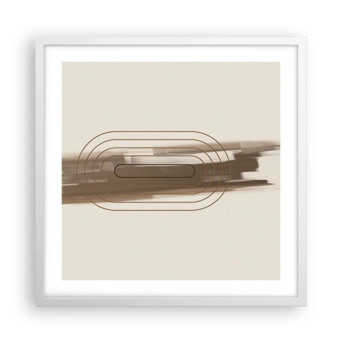 Affiche dans un cadre blanc - Poster - Parfum de gris - 50x50 cm