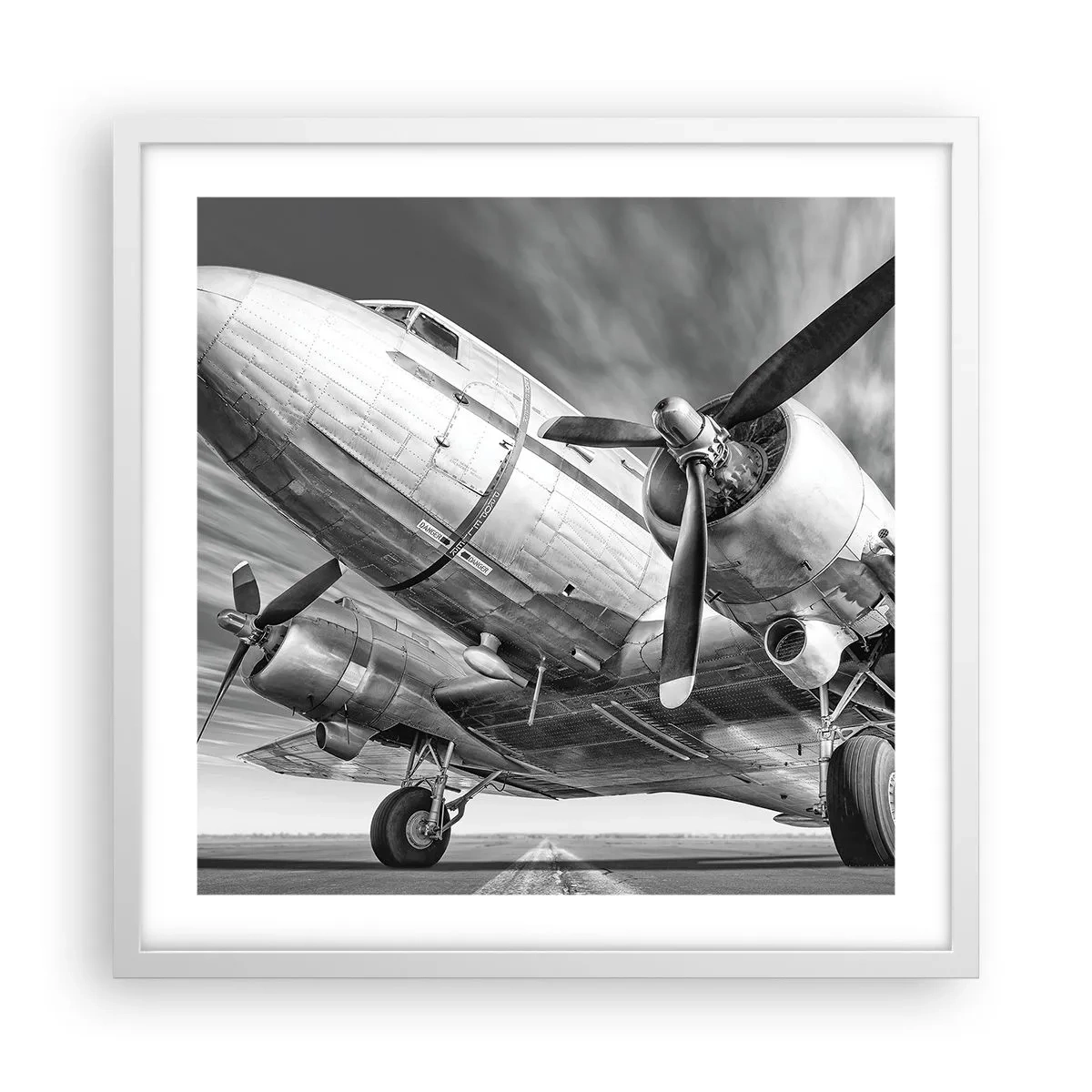 Affiche dans un cadre blanc - Poster - Toujours prêt à voler - 50x50 cm