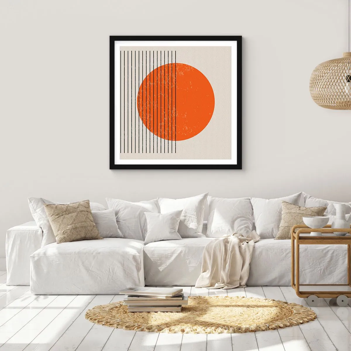 Affiche dans un cadre noir - Poster - Toujours le soleil - 30x30 cm