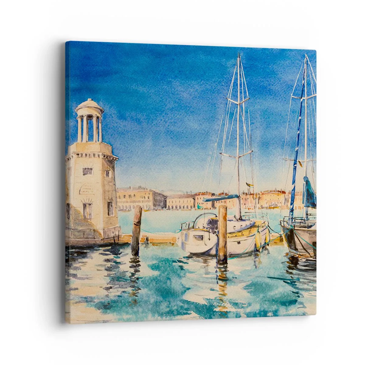 Impression sur toile - Image sur toile - Lagune ensoleillée - 40x40 cm
