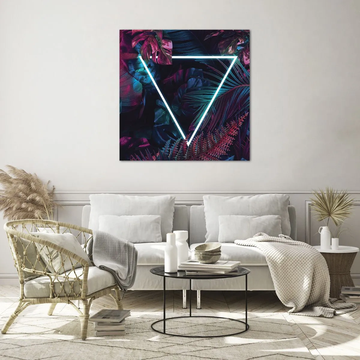 Impression sur verre - Image sur verre - Jardin de style disco - 50x50 cm