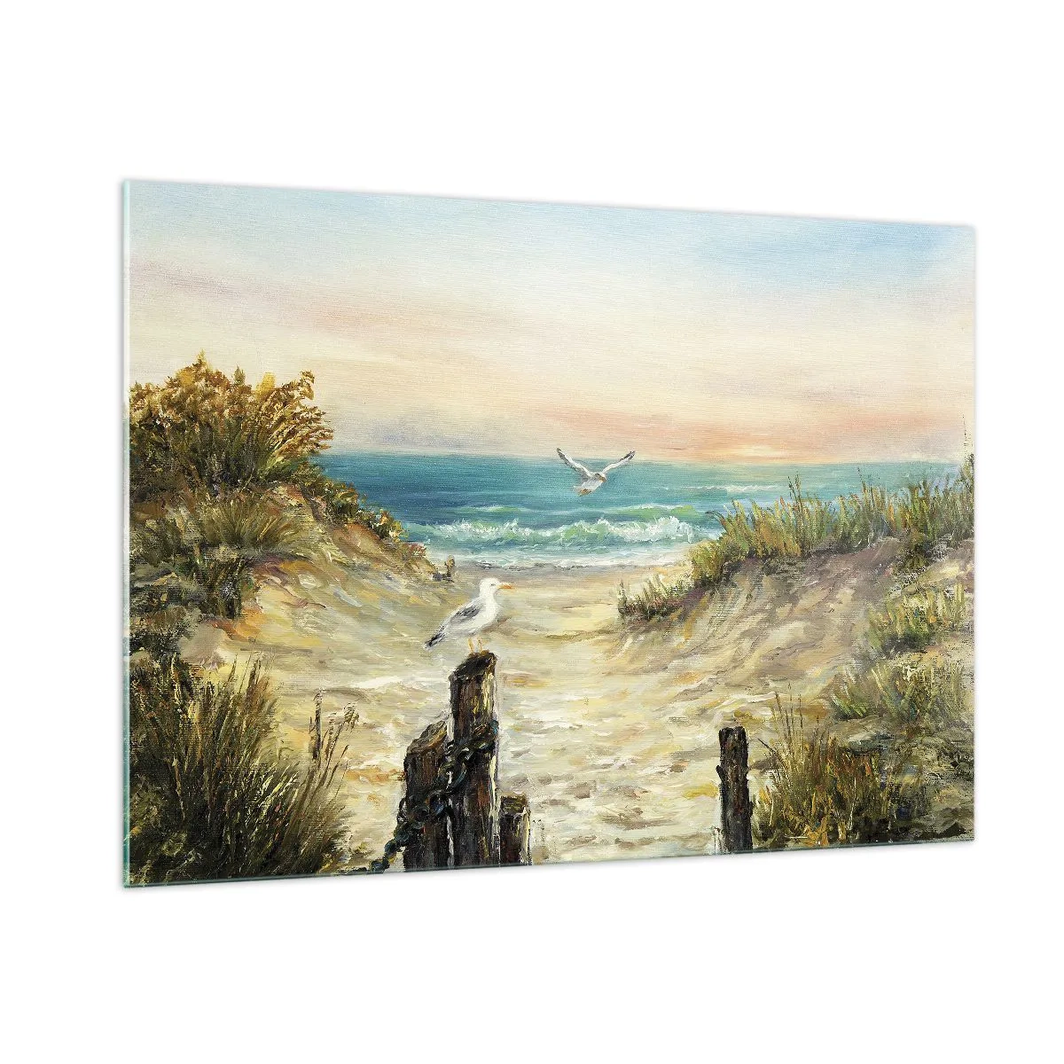 Impression sur verre - Image sur verre - Retraite sans vent - 100x70cm - Retraite au calme - Décoration murale moderne pour le salon et la chambre ARTTOR