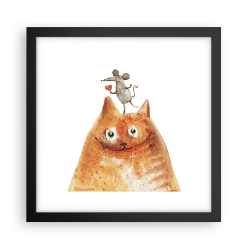 Affiche dans un cadre noir - Poster - Amour paradoxal - 30x30 cm