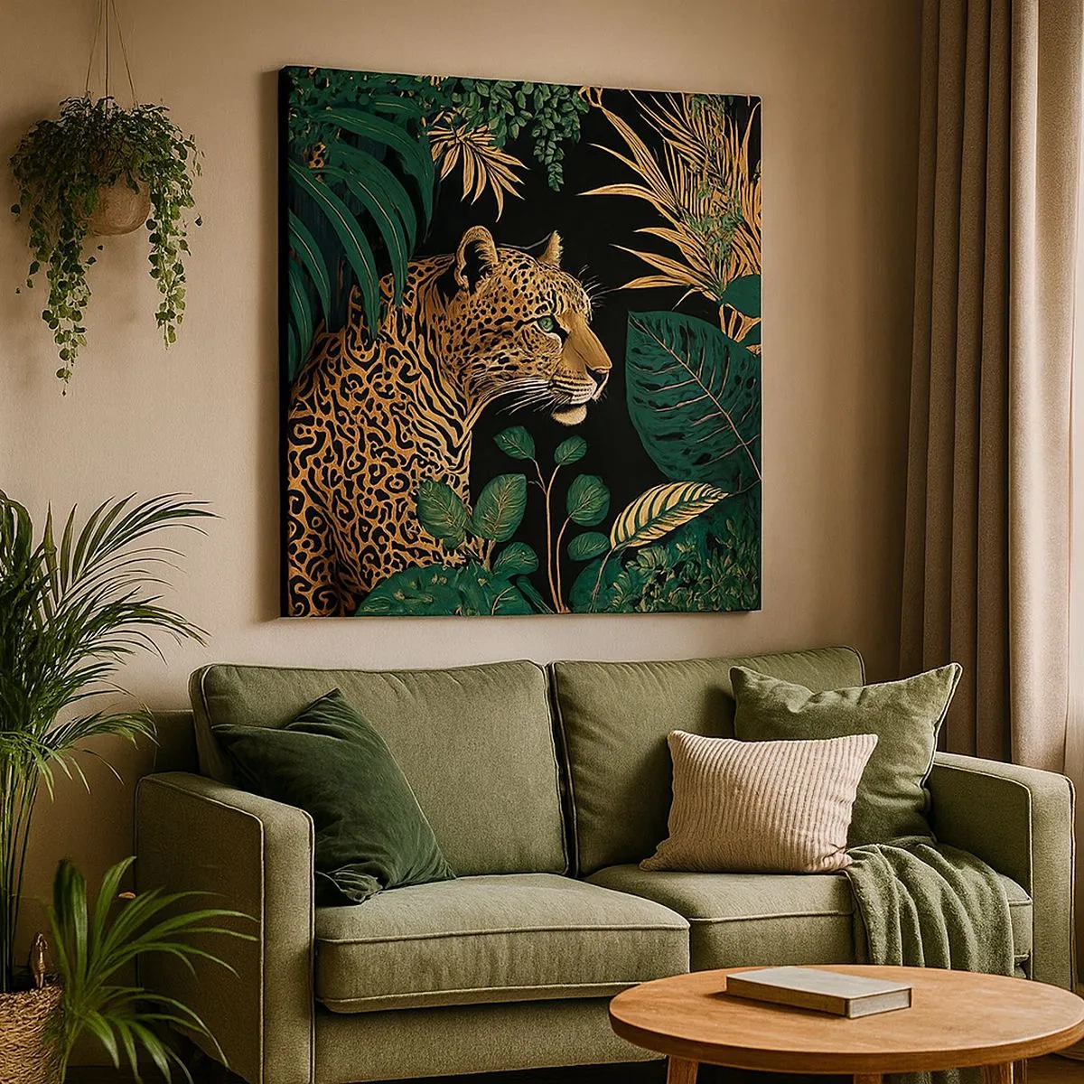 Impression sur toile - Image sur toile - Un hôte dans la jungle - 30x30 cm