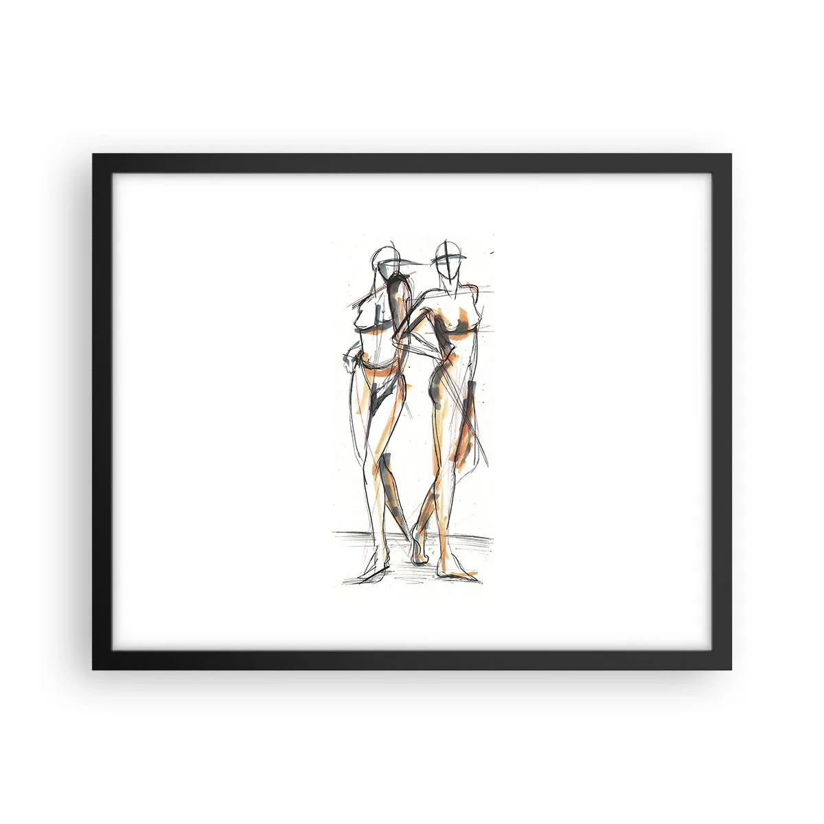 Affiche dans un cadre noir - Poster - Étude de la grâce - 50x40 cm