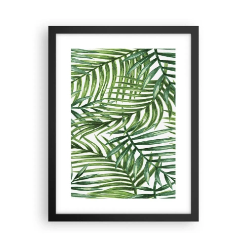 Affiche dans un cadre noir - Poster - Sous la canopée verte - 30x40 cm