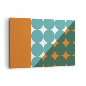 Impression sur toile - Image sur toile - Motifs géométriques aux couleurs contrastées - 120x80cm - En haut et en diagonale - Décoration murale moderne pour le salon et la chambre ARTTOR