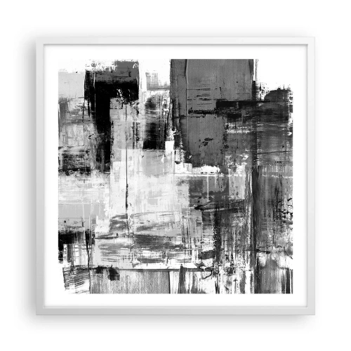 Affiche dans un cadre blanc - Poster - Le gris est beau - 60x60 cm