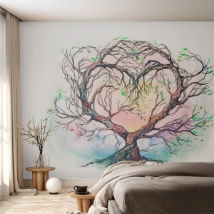 Papier peint sur mesure Premium Canvas - Ensemble contre les tempêtes - Abstraction, Arbre, Morceau