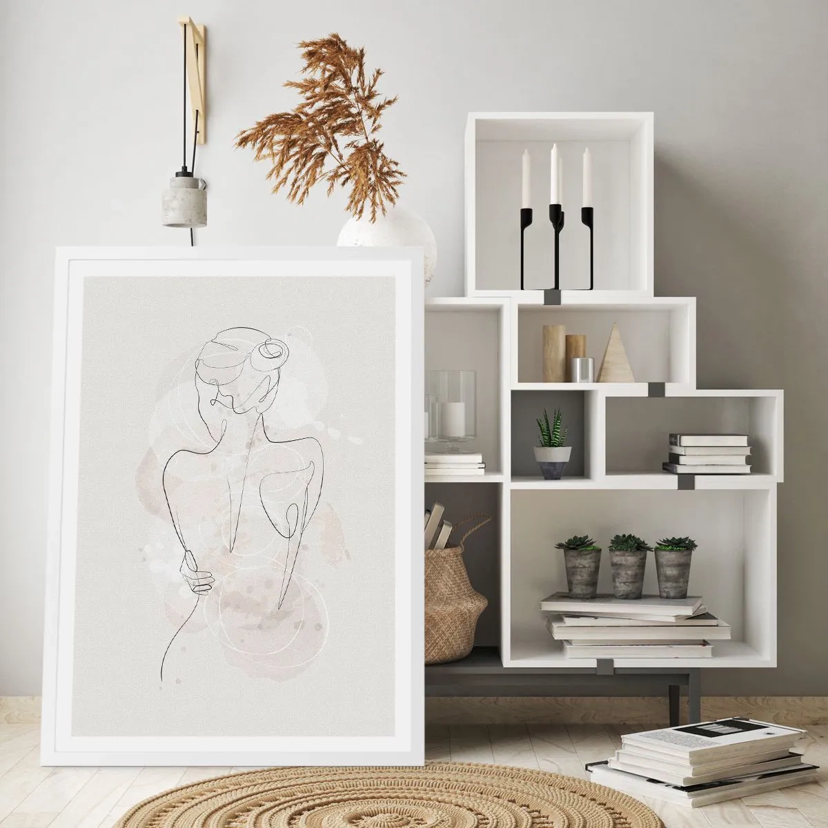 Affiche dans un cadre blanc - Poster - Comme un instrument sensible - 70x100 cm