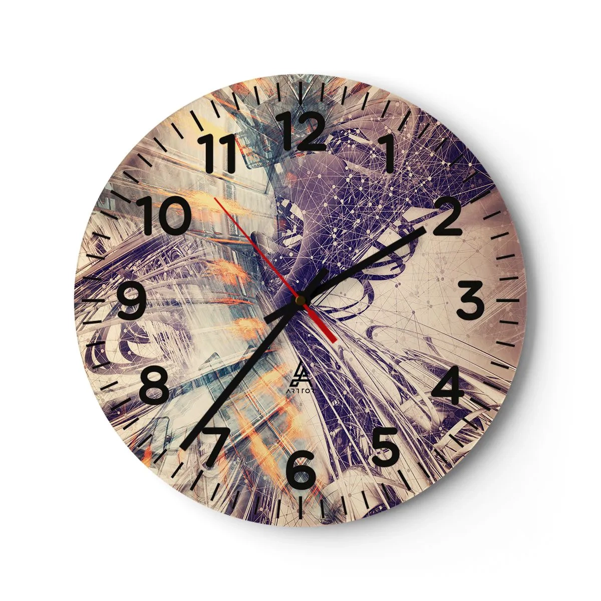 Horloge murale - Pendule murale - En grande hâte - 30x30 cm