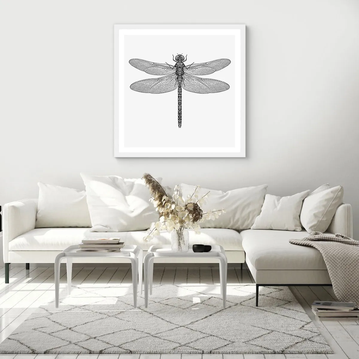 Affiche dans un cadre blanc - Poster - Précision de la nature - 60x60 cm