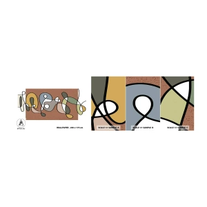 Échantillon De Papier Peint Standard Eco - Une abstraction qui mérite le sourire - Moderne, Abstraction, Morceau - 100x30 cm