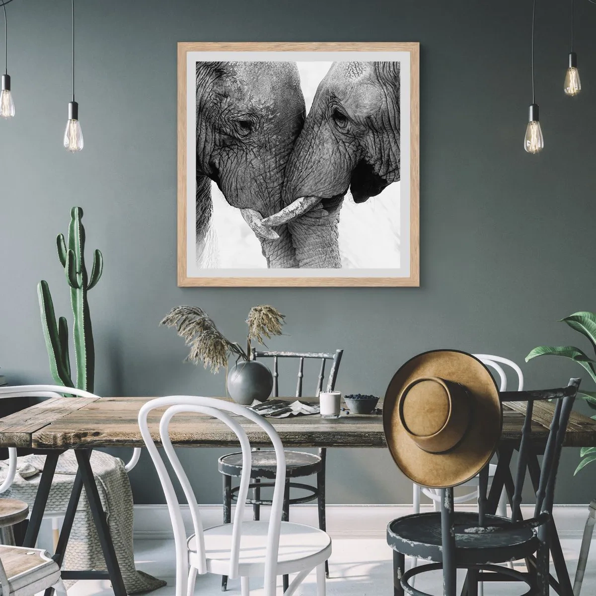 Affiche dans un chêne clair - Poster - Confession sincère - 30x30 cm