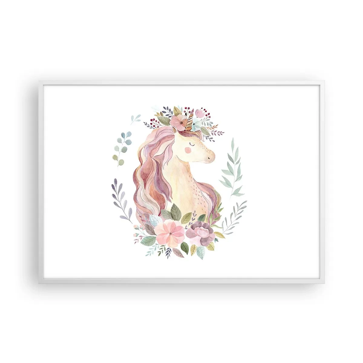 Affiche dans un cadre blanc - Poster - Invitation au monde des contes de fées - 100x70 cm