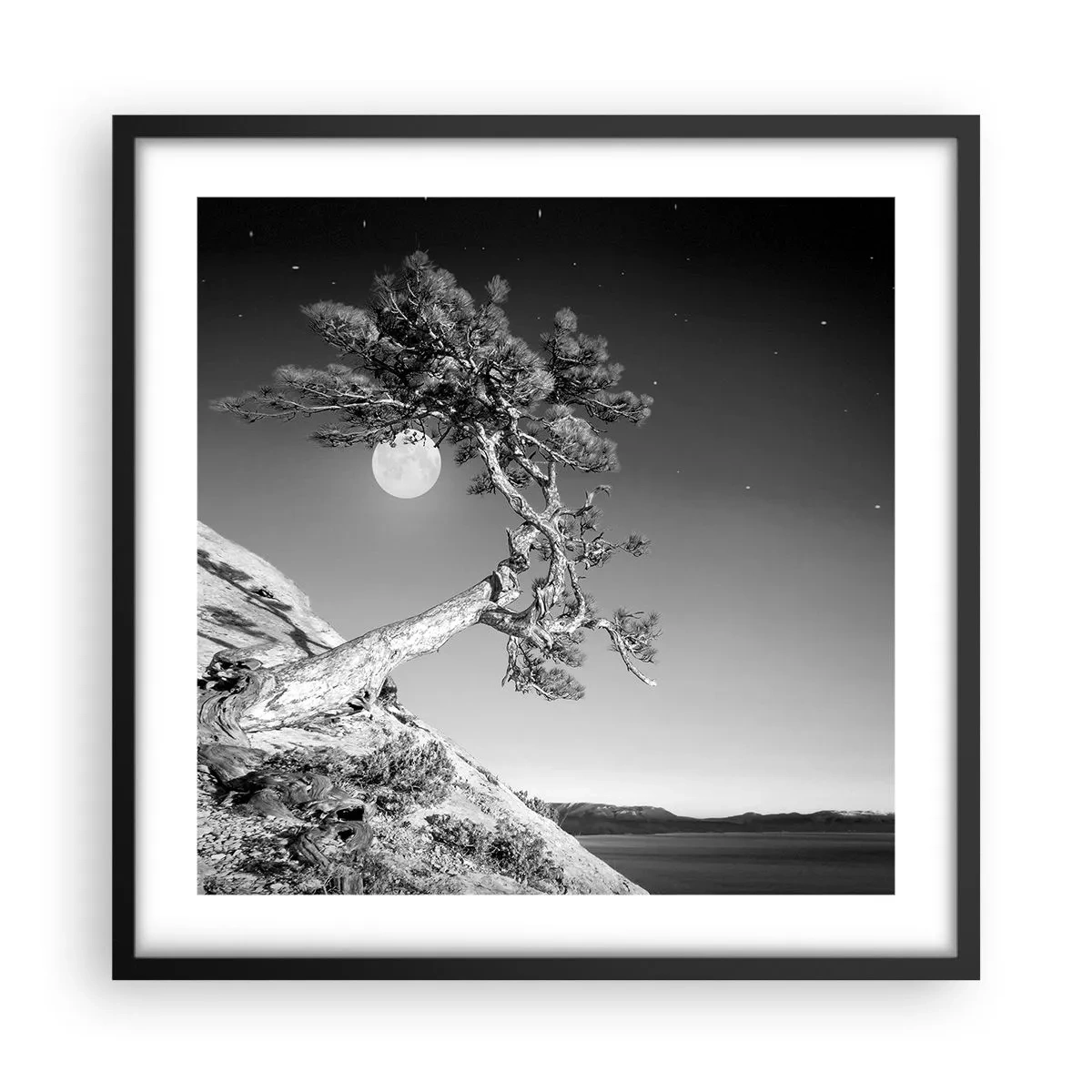 Affiche dans un cadre noir - Poster - Un combattant vainqueur - 50x50 cm