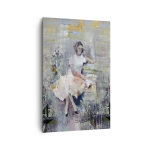 Impression sur toile - Image sur toile - Portrait artistique d'une femme aux couleurs pastel - 80x120cm - Classique et moderne - Décoration murale moderne pour le salon et la chambre ARTTOR