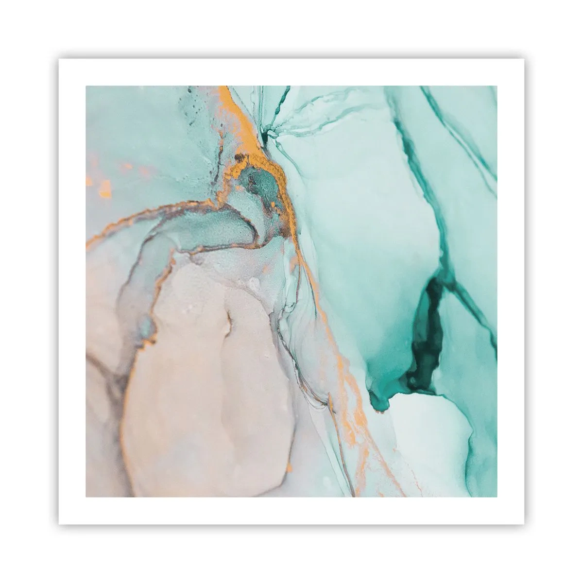 Affiche - Poster - Danse des formes et des couleurs - 60x60 cm