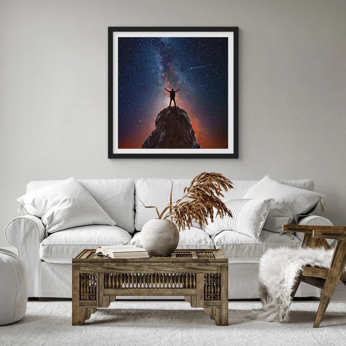 Affiche dans un cadre noir - Poster - Le force est avec moi! - 50x50 cm