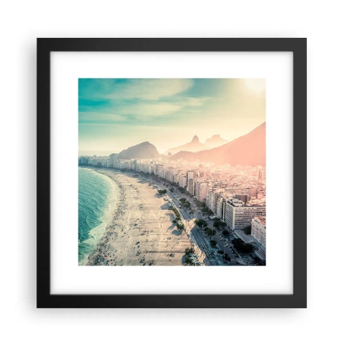 Affiche dans un cadre noir - Poster - Vacances éternelles à Rio - 30x30 cm