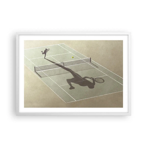 Affiche dans un cadre blanc - Poster - Dépassement de soi - 70x50 cm