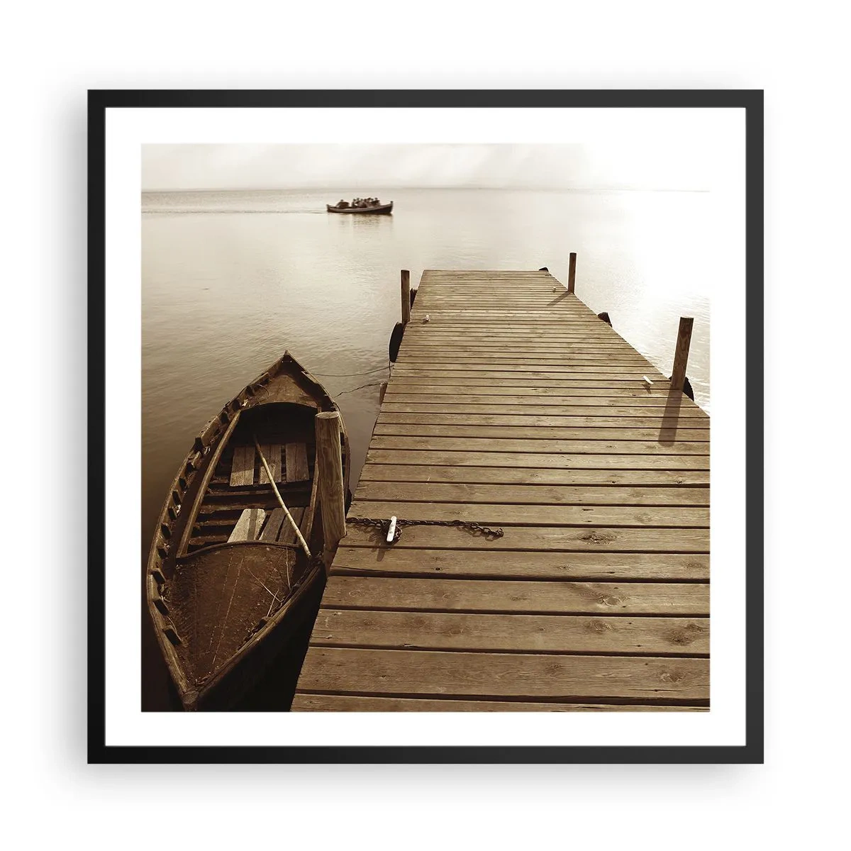 Affiche dans un cadre noir - Poster - Le grand silence - 60x60 cm