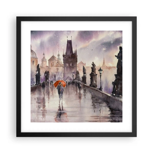 Affiche dans un cadre noir - Poster - Les gens ne changent pas - 40x40 cm