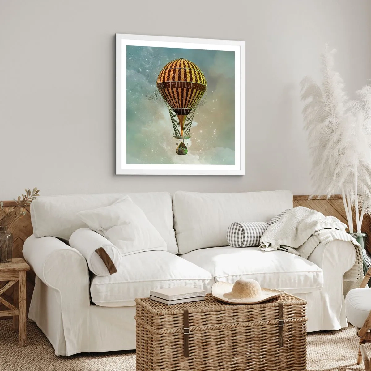 Affiche dans un cadre blanc - Poster - Vols pionniers - 50x50 cm